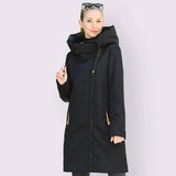 Large Winter Jackets For Women Long Jacket Outdoor Black-5