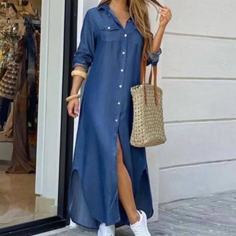 Long Sleeve Boho Maxi Dress - Casual Spring/Autumn Fashion-STYLE4-3