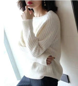 LOVEMI - Lovemi - Corn Kernel Knit Woolen Sweater Short Loose