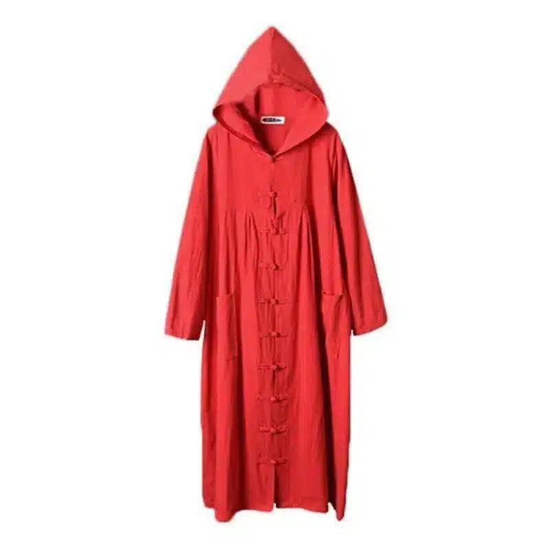 LOVEMI - Lovemi - Cotton and linen long cloak windbreaker jacket