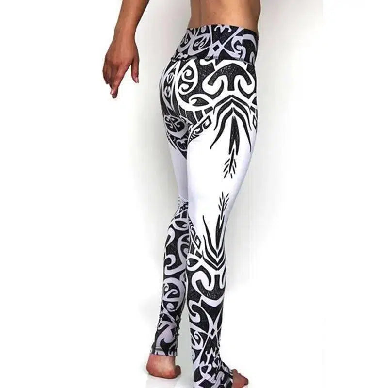 LOVEMI - Lovemi - Digital print leggings Fashion leg stretch tight