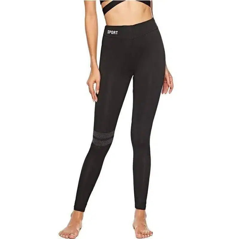 Fashion Printed Slim Yoga Pants-Black-2