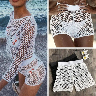 Fishing net hand hook cotton shorts-3