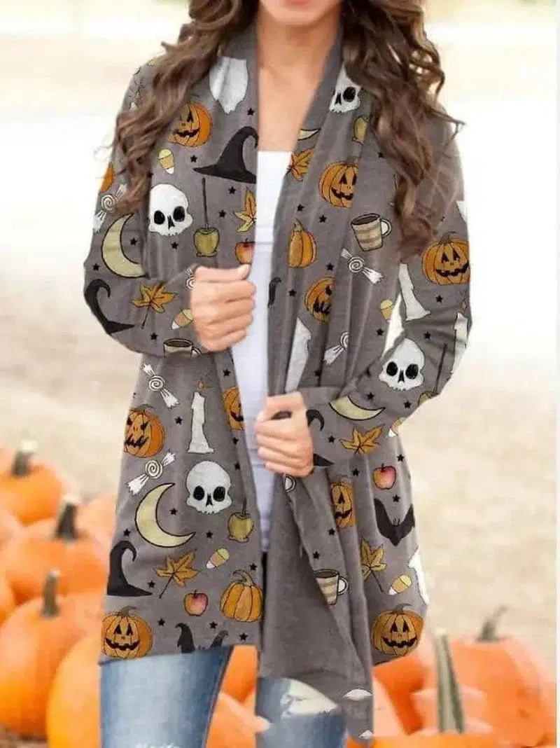 LOVEMI - Lovemi - Halloween Digital Printing Casual Cardigan Jacket