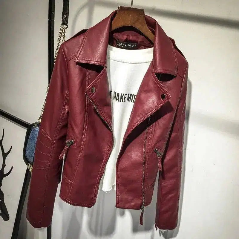 LOVEMI - Lovemi - Jacket Small Suit Autumn Motorcycle Leather