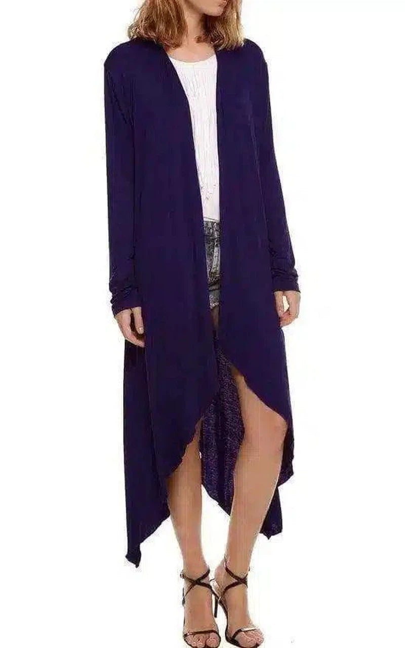 LOVEMI - Lovemi - Long Sleeve Trench Coat Knit Long Cardigan