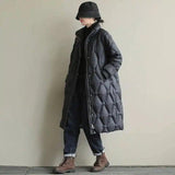 LOVEMI - Lovemi - Loose Literary Mid-length White Duck Down Jacket