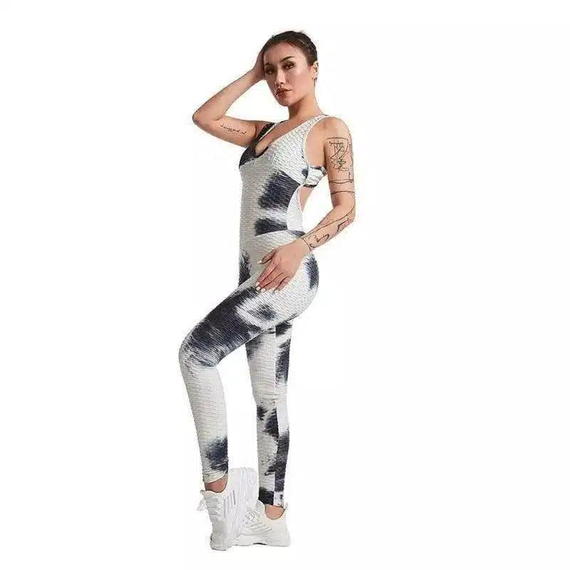 LOVEMI - Lovemi - One-piece Yoga Wear Running Fitness Tie-dye