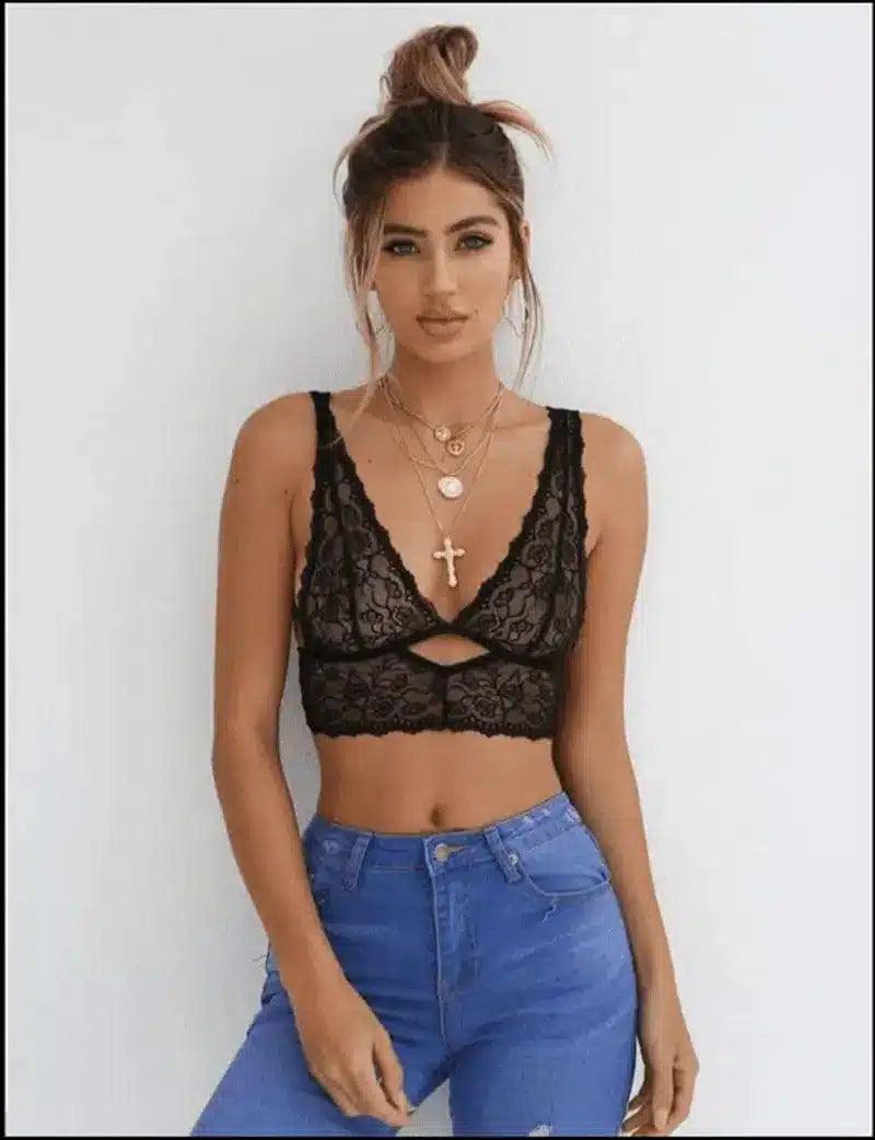 Women's Lace Bralette Crop Top-1