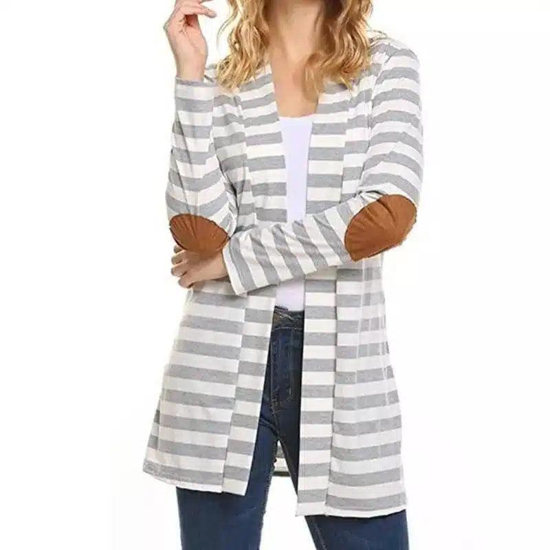 LOVEMI - Lovemi - Pure - Long Sleeve Striped Cardigan