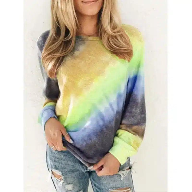 LOVEMI - Lovemi - Round Neck Long Sleeve Casual T-Shirt