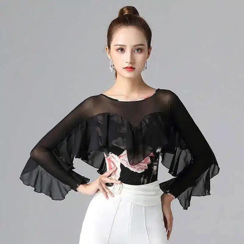 LOVEMI - Lovemi - Ruffle Things Up Long Sleeve Top