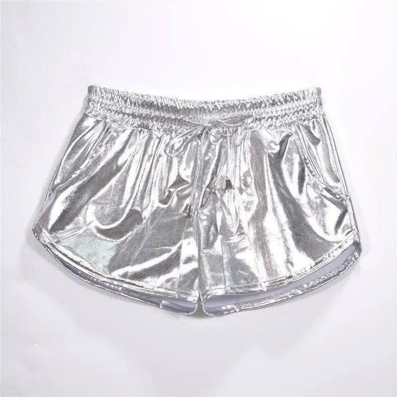 LOVEMI - Lovemi - Shiny metallic casual booties shorts