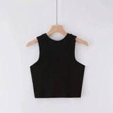 LOVEMI - Lovemi - Solid Color Sleeveless Bottoming Vest Top