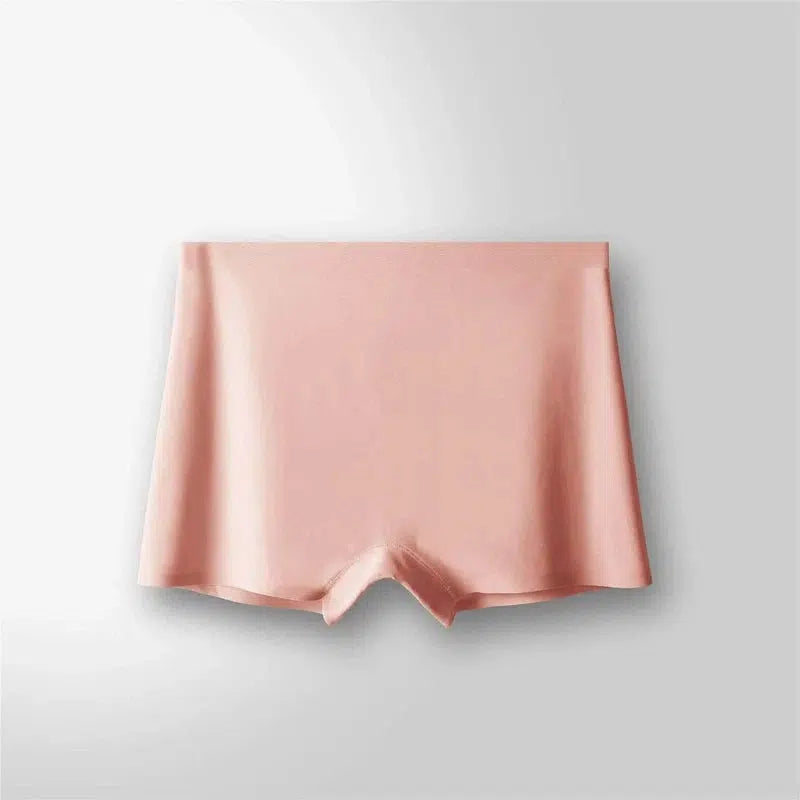 Summer Ice Silk Seamless Abdomen Safety Leggings-Pink-6