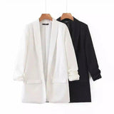 Women's Casual Blazer with Pockets-1