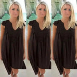 Upgrade Your Look with Our Chiffon Sleeve Dress -Black-26