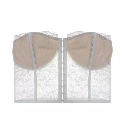 Lace Strapless Underwire Bra for Support-White-1