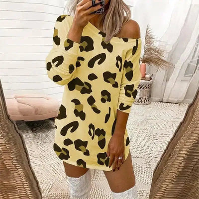 Stylish Cow Print Dresses for Every Occasion-Yellow leopard print-4