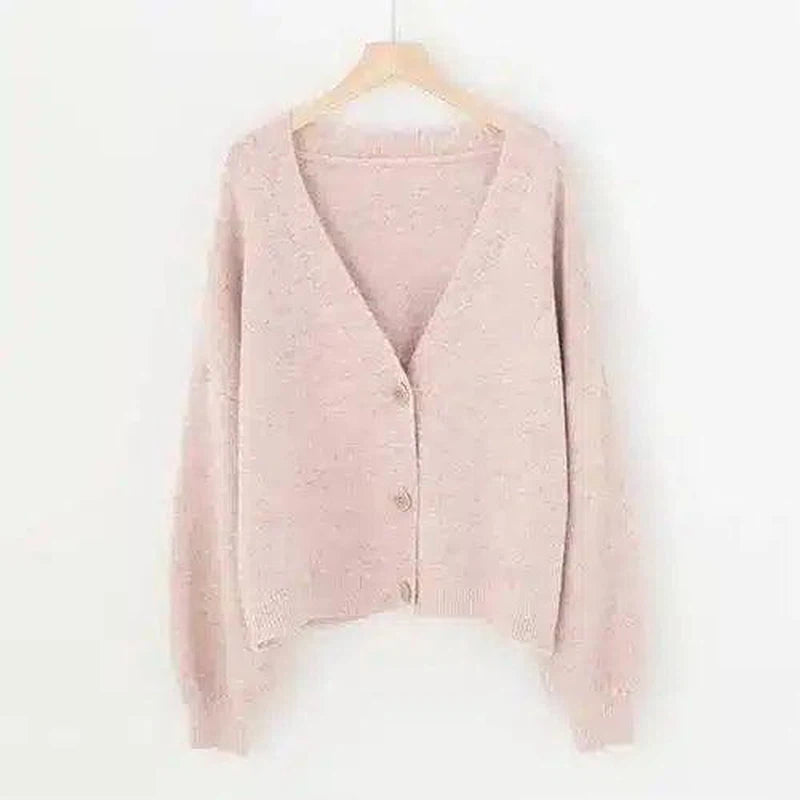 Wild sweater cardigan-Pink-3