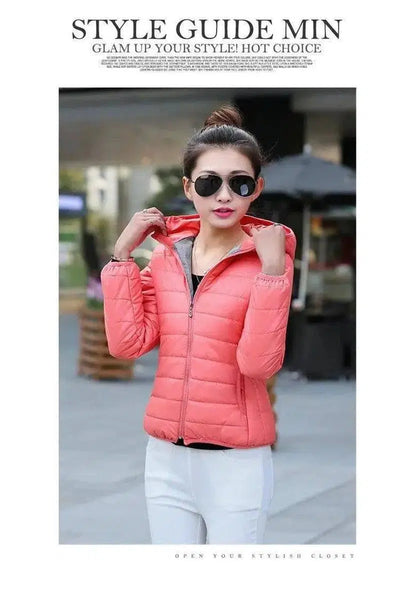 Winter coat with padded cotton hood-PINK-5