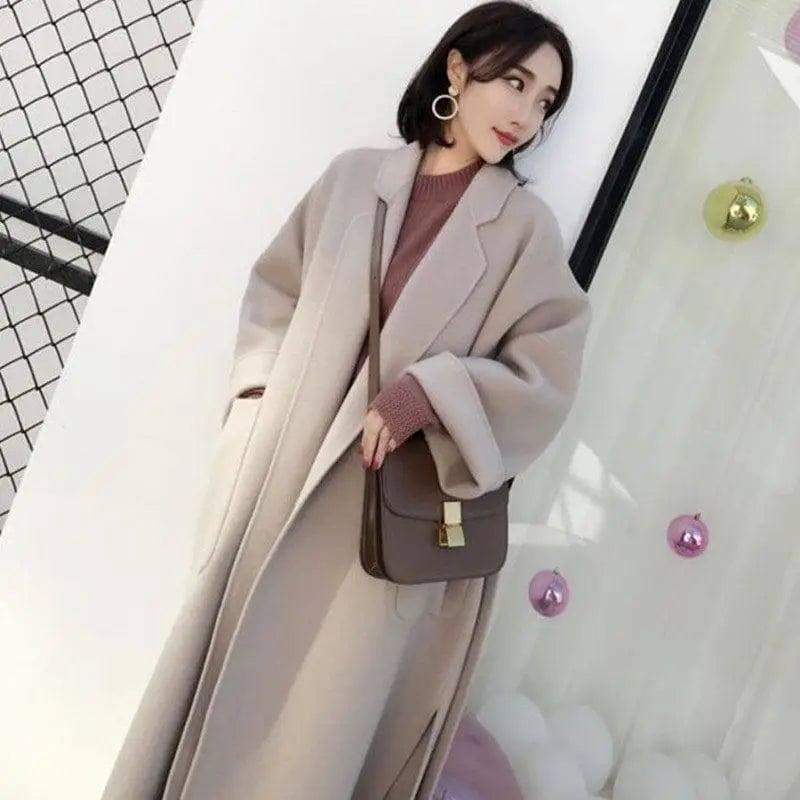 Medium length woolen coat-2