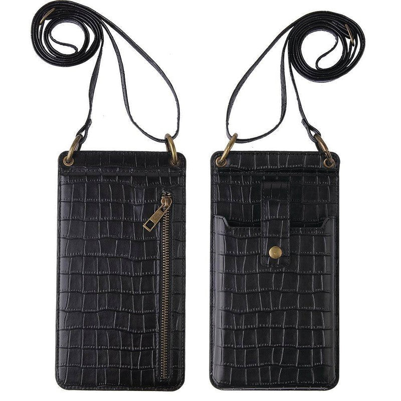 Multi-function Crossbody Bags For Mobile Phone Crocodile-pattern Wallet Card Holder-7