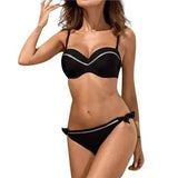 Multicolor pull up bikini-Black-6