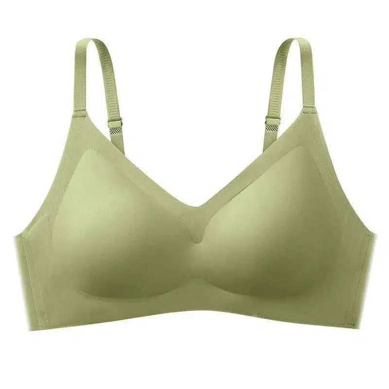 Padded Deep V Lingerie Yoga Fitness Sports Bra-Green-4