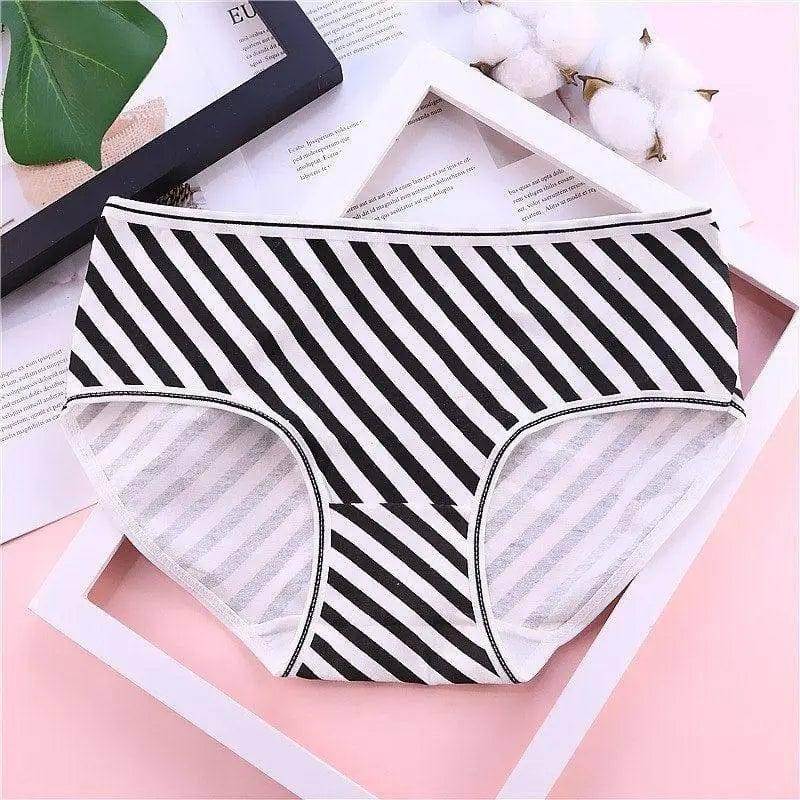 Panties For Women Cotton Stripes Cactus Print Female-Type 4-6