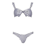 Printed split bikini-Blackwhite-4