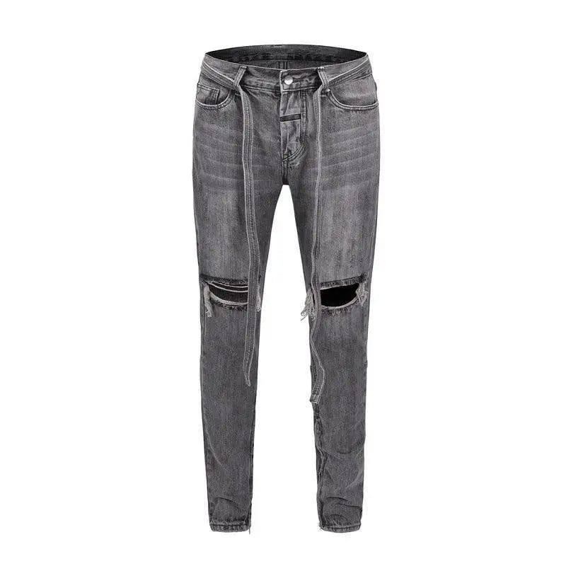 Ribbon jeans-Grey-3