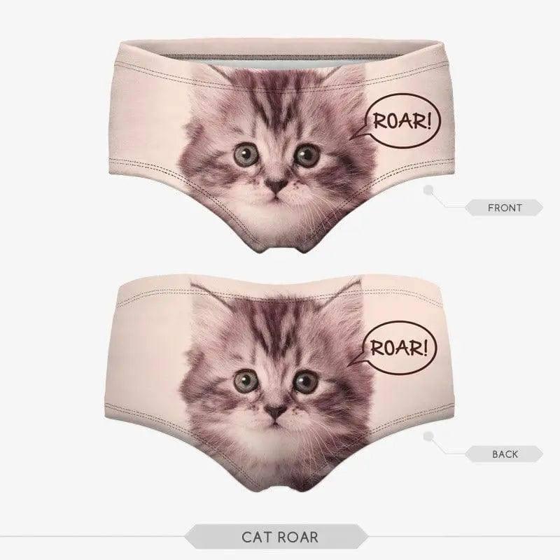 Panties Wholesale 3d Print Cat Cotton Underwear Women-1-1