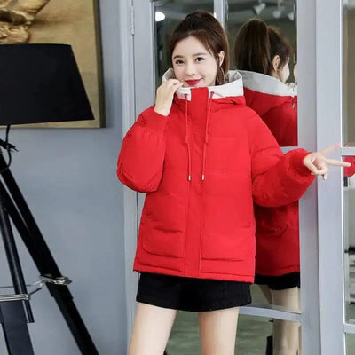 Short Down Coat Loose Korean Style-11