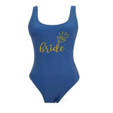 Shou One-piece Swimsuit, Simple And Backless-Peacockblue-13