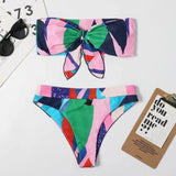 Split Popular Bikini Print Ladies Swimsuit-2style-2