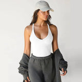 Spring Knitted Vest Slim Top Womens Clothing-White-2