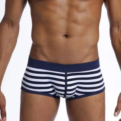 Striped men's boxer-Royalblue-3