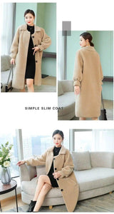 style sheep shearing coat women loose fur coat-3