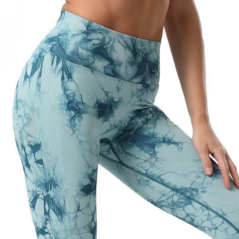 Stylish Printed Workout Leggings - Vibrant & Versatile-Cyan Green-10