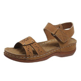 Summer Wedge Roman Sandals-Khaki-5