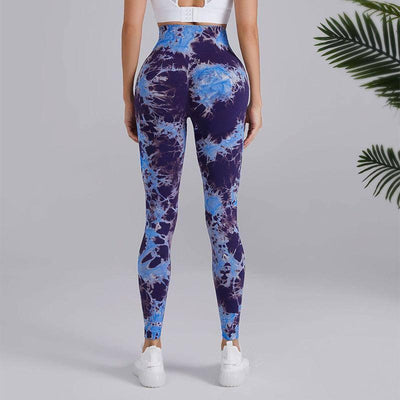 Tie-dye Printed Yoga Pants Fashion Seamless High-waisted-5