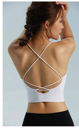 Vest Crossover Thin Female Small Chest Yoga Cross-Border-White-3