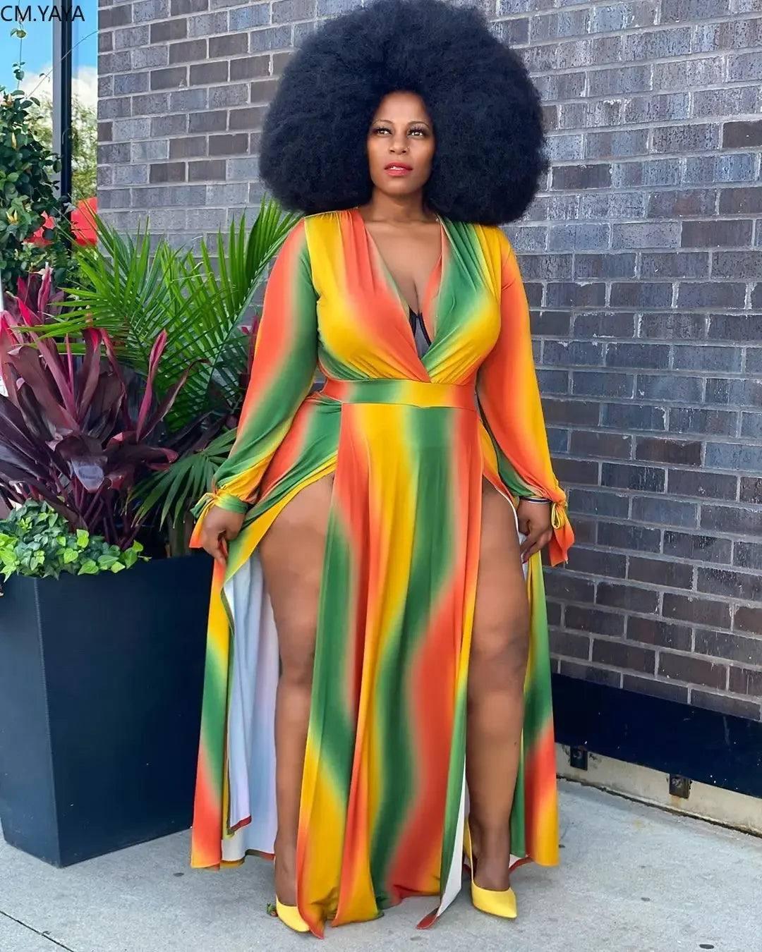 Vibrant Maxi Dress Styles & Afro Hair Inspiration-3