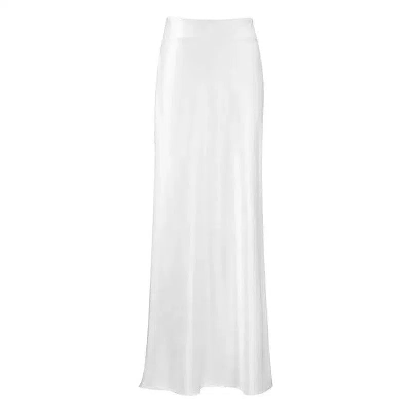 Women's Fashionable High Waist Figure Flattering Sheath-White-7