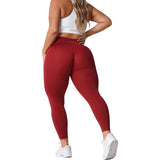 Women's High Waist Leggings-Carmine-1