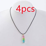 Women's Transparent Geometric Diamond Crystal Necklace-Color-4