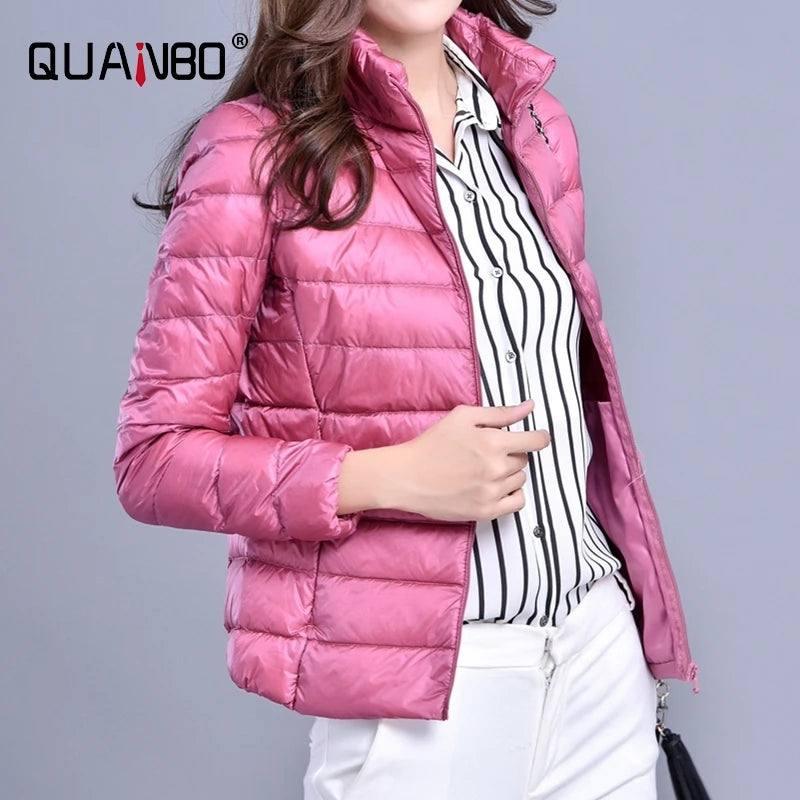 Lightweight Women's Quilted Jacket-Leatherpink-13