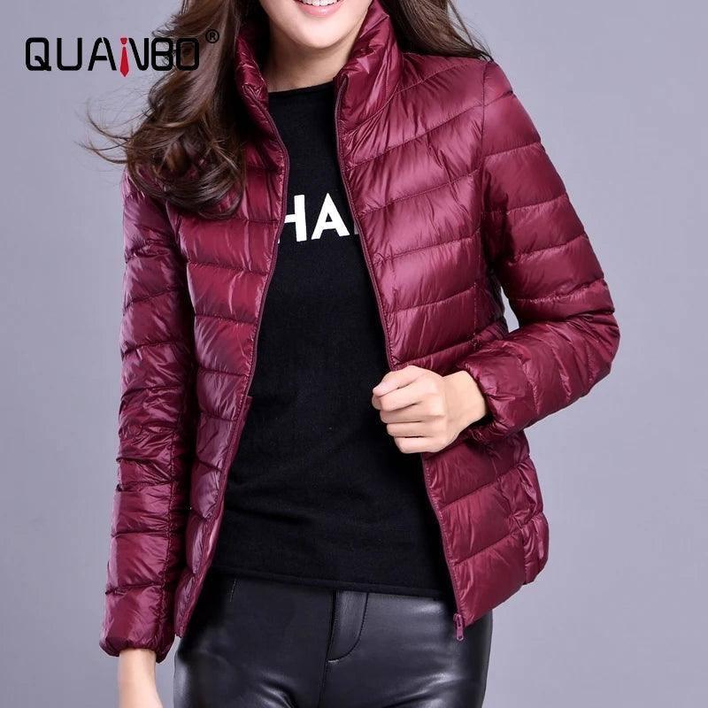 Lightweight Women's Quilted Jacket-Winered-19