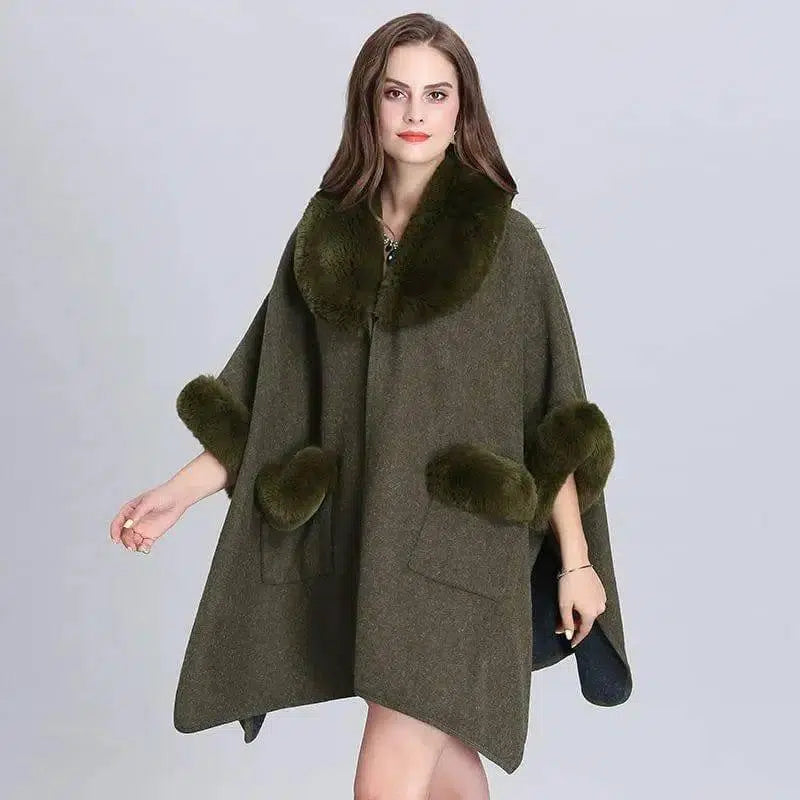 Woolen Cardigan Jacket-Green-7